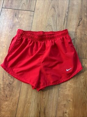 Nike Women's Bright Red Dri-FIT Athletic Shorts